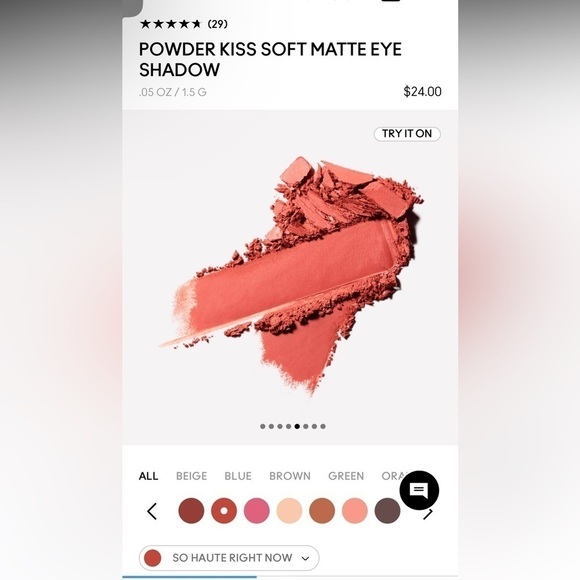 MAC Powder Kiss Soft Matte Eye Shadow in color So Haute Right Now, NEW! - Picture 3 of 10